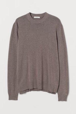 Fine-knit Sweater - Taupe melange - Ladies | H&M US