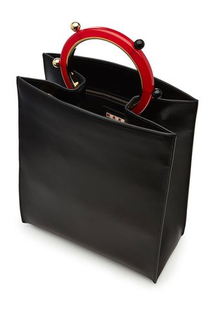 Marni - Pannier Leather Bag - black