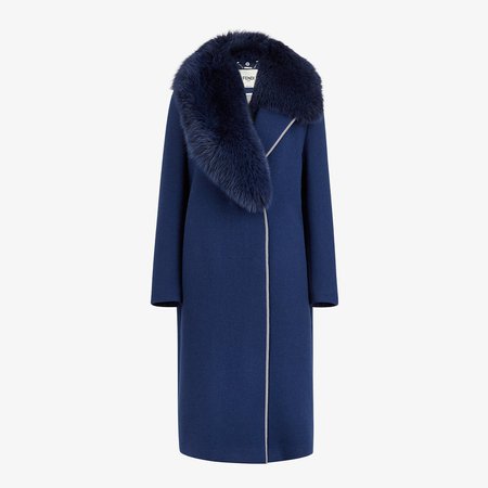 Fendi, Blue wool coat