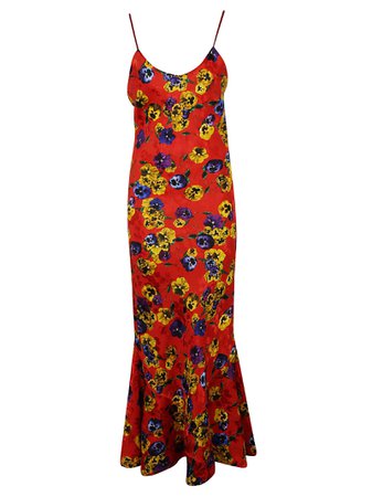 The Attico Floral Printed Maxi Dress