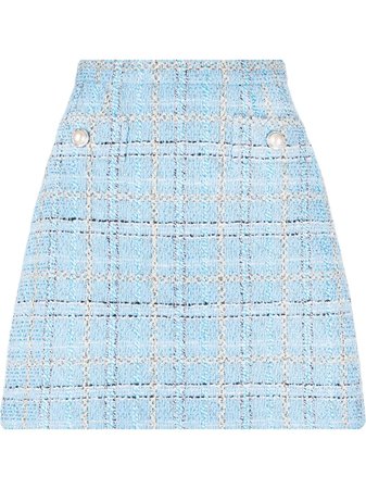 Alessandra Rich slim-cut Tweed Skirt - Farfetch