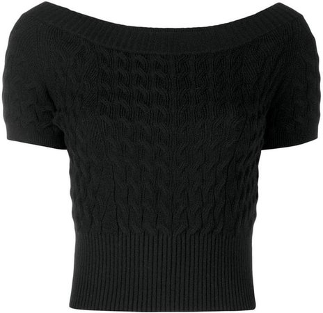 cropped knitted top