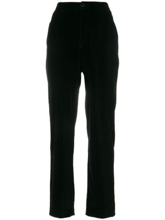 Yves Saint Laurent Pre-Owned Velvety Straight Trousers - Farfetch