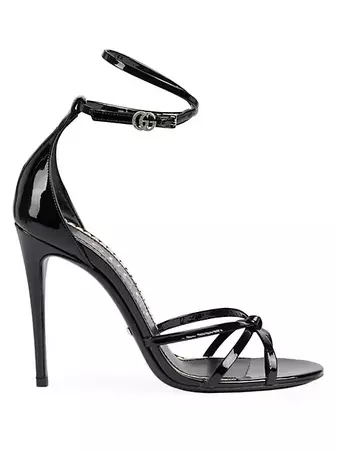 Shop Gucci Ilse Patent Leather Stiletto Sandals | Saks Fifth Avenue
