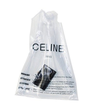 Celine clear plastic tote bag