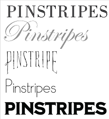 Pinstripes Words