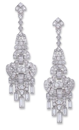 Cartier Art Deco diamond earrings