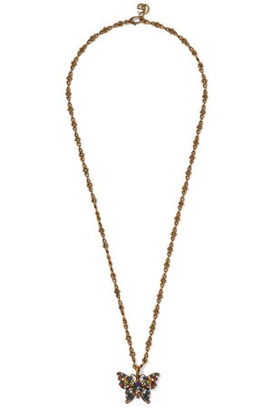 Gucci | Gold-tone crystal necklace | NET-A-PORTER.COM