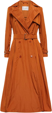 raincoat - burnt orange