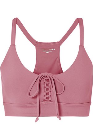 Year of Ours | Cindy lace-up stretch sports bra | NET-A-PORTER.COM