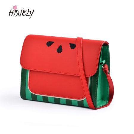 2020 New Cute Watermelon Bag Ladies Small Square Bag New Fashion High Quality Casual Wild Shoulder Messenger Bag-in Top-Handle Bags from Luggage & Bags on AliExpress