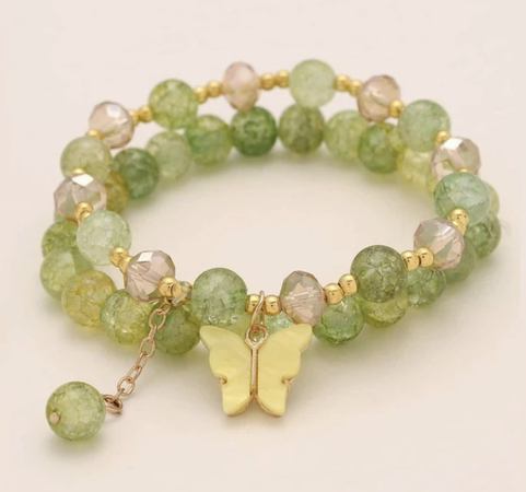 green beaded bracelets
