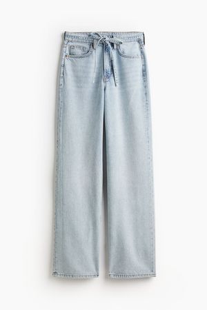 Feather Soft Wide High Jeans - Light denim blue - Ladies | H&M US