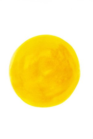 Dark Yellow Watercolor Circle