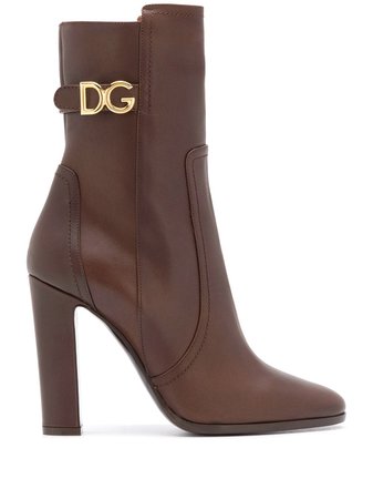 Dolce & Gabbana logo-plaque 110mm calf-length Boots