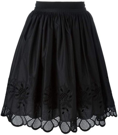 floral scalloped skirt