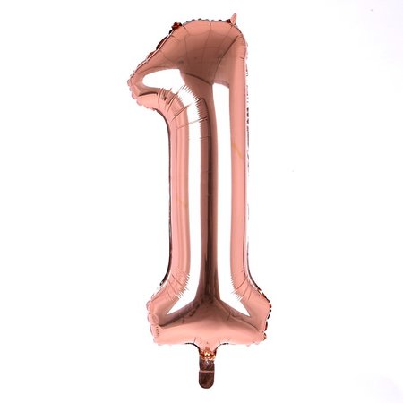 rose gold number balloon 1