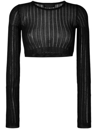 Diesel Black Gold Cropped Knitted Top