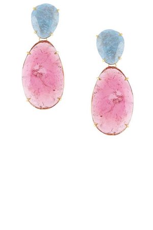pink & blue crystal earrings
