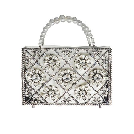 valentino white and silver dressy clutch purse - Google Search