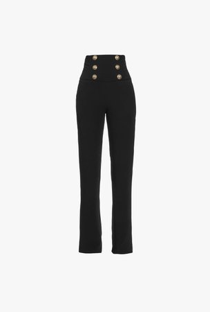 High-waisted pants with black corset | Balmain