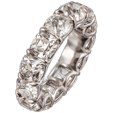 GIA Certified Eternity Ring Comprising of 13 Diamonds in Platinum For Sale at 1stdibs