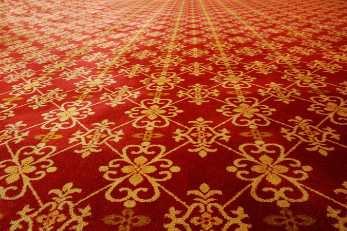red pattern carpet