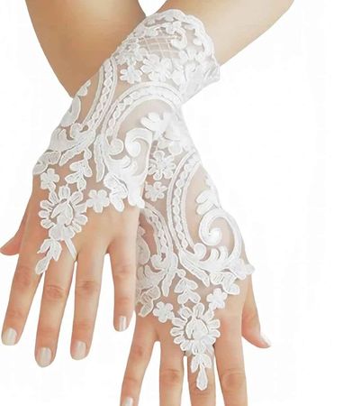 lace fingerless gloves