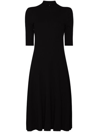 Shop black Rosetta Getty turtleneck midi dress with Express Delivery - Farfetch