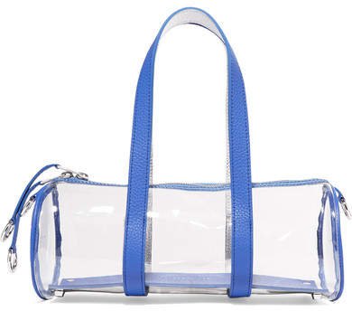 Toolkit Small Leather-trimmed Pvc Tote - Blue