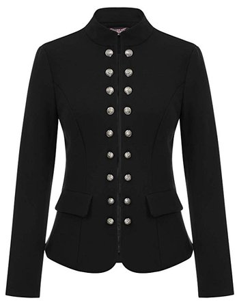 Women's Open Front Work Blazer Casual Buttons Jacket Suit Cardigan at Amazon Women’s Clothing store