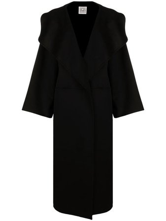 Shop black Totême oversized wool-cashmere coat with Express Delivery - Farfetch