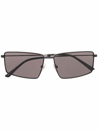 Balenciaga Eyewear logo-print rectangular-frame Sunglasses - Farfetch