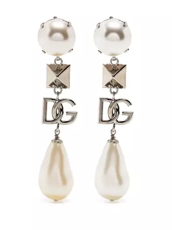 Dolce & Gabbana pearl-embellished clip-on Earrings - Farfetch