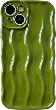 Amazon.com: Caseative Water Ripple Pattern Curly Wave Frame Soft Compatible with iPhone Case (Green,iPhone 13 Pro Max) : Cell Phones & Accessories