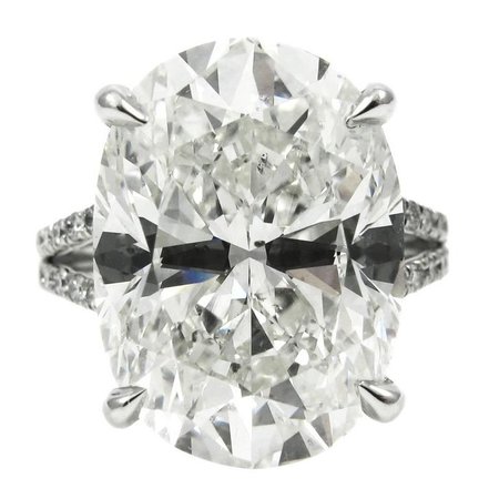 GIA Certified 10.10 Carat Oval Diamond Platinum Split Shank Ring | $289,960