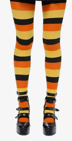 Candy Corn Striped Tights
