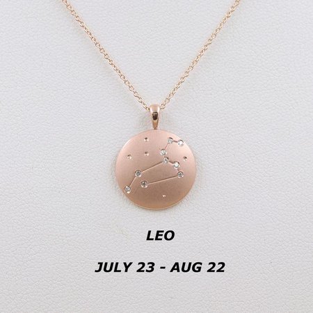 LEO / Zodiac Sign Necklace 14k Solid Gold Necklace Star Sign | Etsy