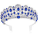 Amazon.com : SWEETV Cubic Zirconia Wedding Tiara for Bride - Princess Tiara Headband Bridal Crown, Bridal Hair Accessories for Women, Silver : Beauty