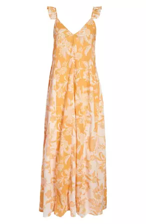 Maaji Hena Honey Floral Print Maxi Cover-Up Dress | Nordstrom