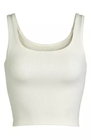 Skims Ribbed Stretch-cotton Tank Top In Cobalt