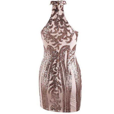 Cocktail & Party Dresses | Shop Women's Gold Short Sequin Dress at Fashiontage | fe8b3276-XS