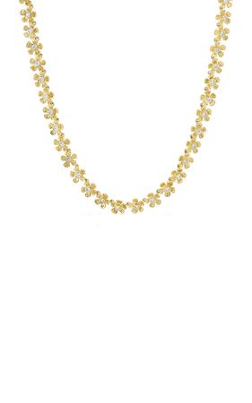 18k Yellow Gold Bloom Tennis Necklace By Octavia Elizabeth | Moda Operandi