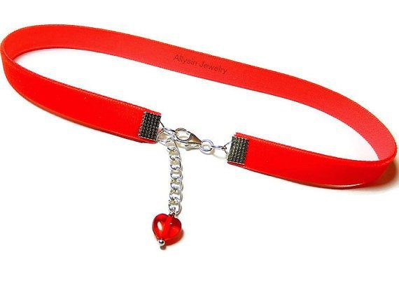 Red Velvet Choker Necklace