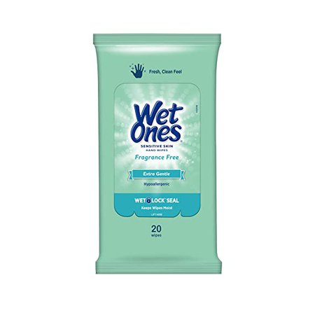 Amazon.com : Wet Ones Sensitive Skin Hand Wipes, 20 Count (Pack Of 10) : Beauty