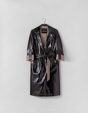 PU Leather Trench-Coat