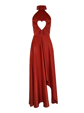 Lirika Matoshi | Maroon Heart Cutout Dress (Dei5 edit)