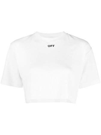 Off-White Cropped short-sleeve T-shirt - Farfetch