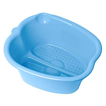 Amazon.com: DRESHah XLarge Blue Foot Bath Tub - Thick Sturdy Plastic Pedicure Spa and Massage for Soaking Feet, Toenails, and Ankles with Epsom Salts or Essential Oils. Helps with Callus, Fungus and Dead Skin: Beauty