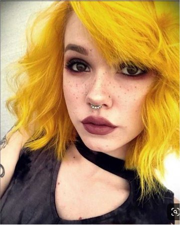 girl with yellow hair